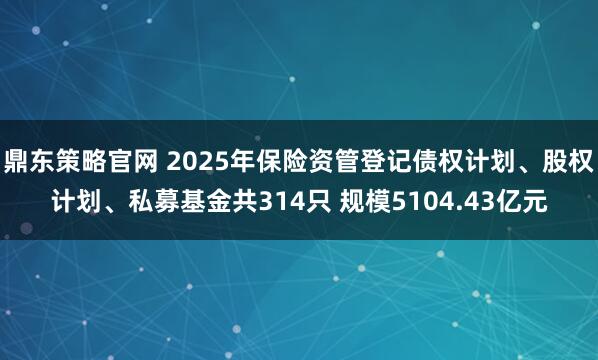 鼎东策略官网 2025年保险资管登记债权计划、股权计划、私募基金共314只 规模5104.43亿元